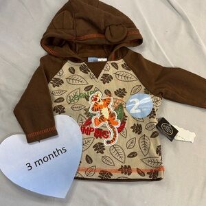 Disney - NWT - Winnie the Pooh Tigger - pullover hoodie. Size 3 months